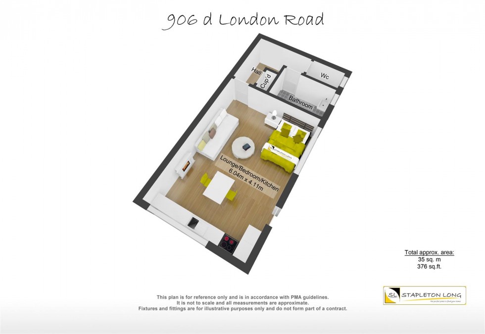 Floorplan for Coldharbour Lane, London